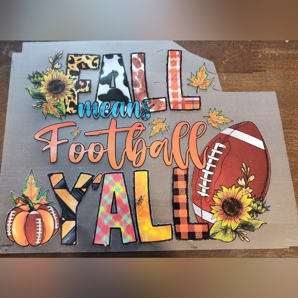 Fall Football Y'all Graphic Sign